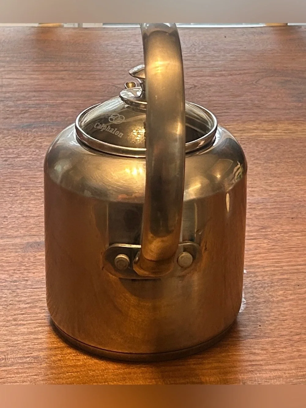 Calphalon Stainless Steel Tea Kettle, Hot Water Pot 2 quart #4302 w/ Glass Lid